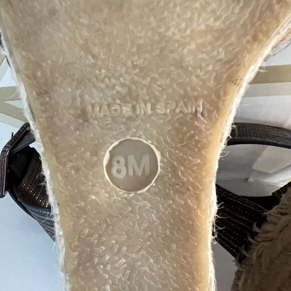 Vince Stefania Multicolor Espadrille Multi Stripe Wedge Heels Sandals Size 8 EUC - Picture 9 of 11